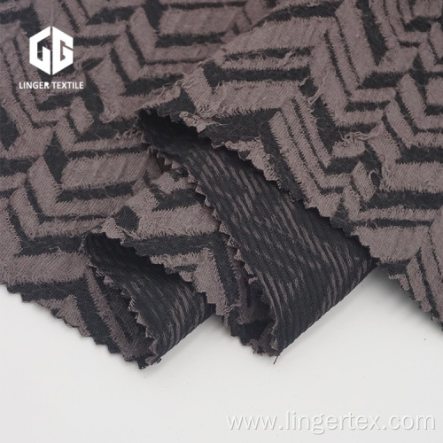Wave Pattern CVC Jacquard Fabric For Fashion